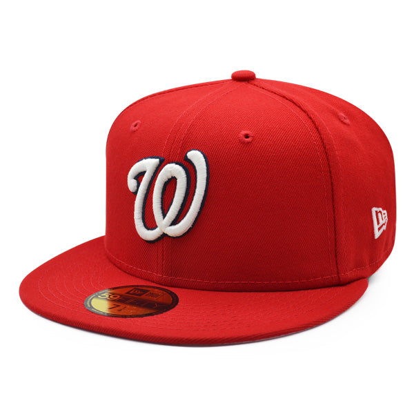 Washington Nationals 2019 WORLD SERIES CHAMPIONS Exclusive New Era GLOW 59Fifty Fitted Hat - Red/Pink Bottom