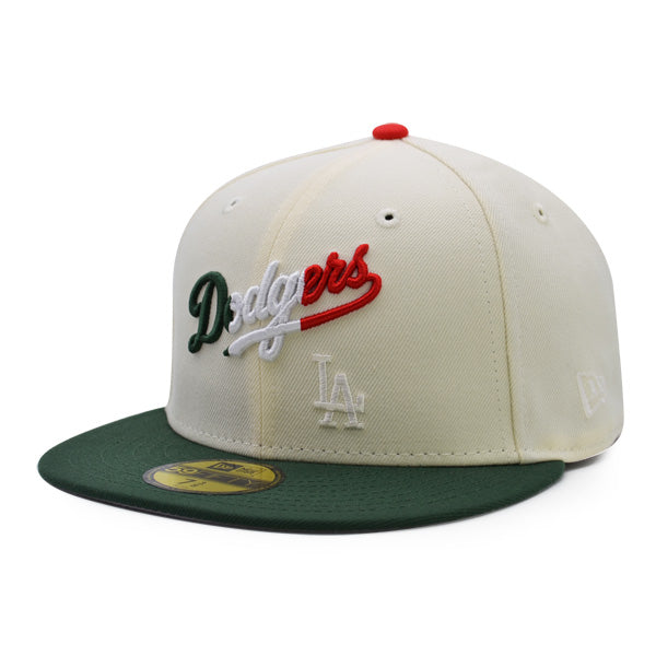 Los Angeles Dodgers 60th Anniversary Exclusive New Era 59Fifty Fitted Hat - Chrome/Mountain Green
