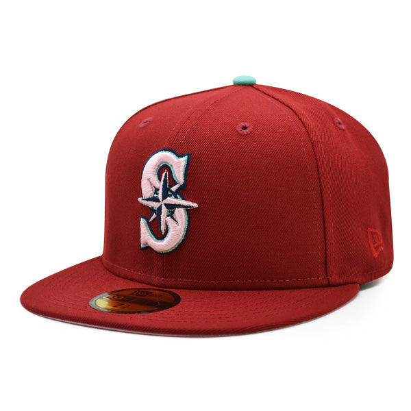 Seattle Mariners 30th ANNIVERSARY Exclusive New Era 59Fifty Fitted Hat - H Red/Pink UV