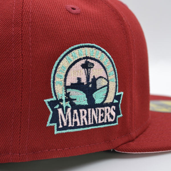 Seattle Mariners 30th ANNIVERSARY Exclusive New Era 59Fifty Fitted Hat - H Red/Pink UV