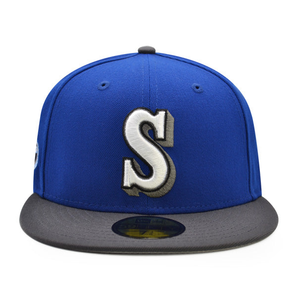 Seattle Mariners 25th ANNIVERSARY Exclusive New Era 59Fifty Fitted Hat - Royal/Dark Gray