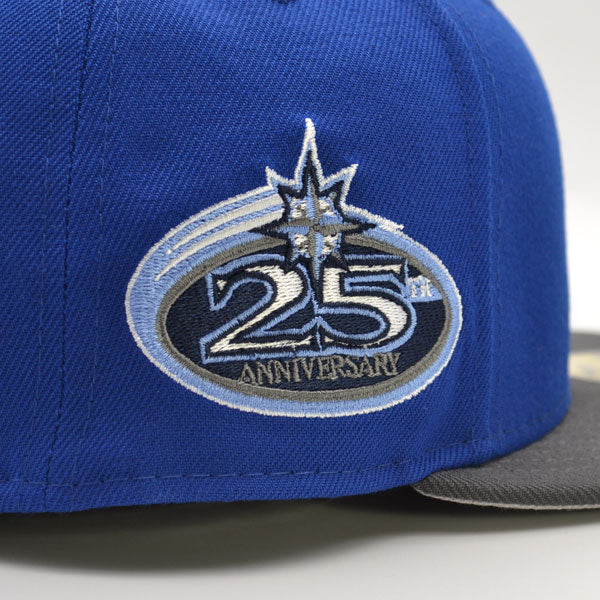 Seattle Mariners 25th ANNIVERSARY Exclusive New Era 59Fifty Fitted Hat - Royal/Dark Gray