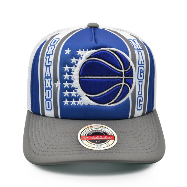 Orlando Magic Mitchell & Ness RETRO TRUCKER Snapback Hat - Royal/Gray