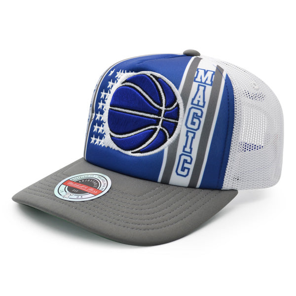 Orlando Magic Mitchell & Ness RETRO TRUCKER Snapback Hat - Royal/Gray