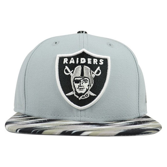 Oakland Raiders PRINT PLAY ABSTRACT SNAPBACK 9Fifty New Era NFL Hat