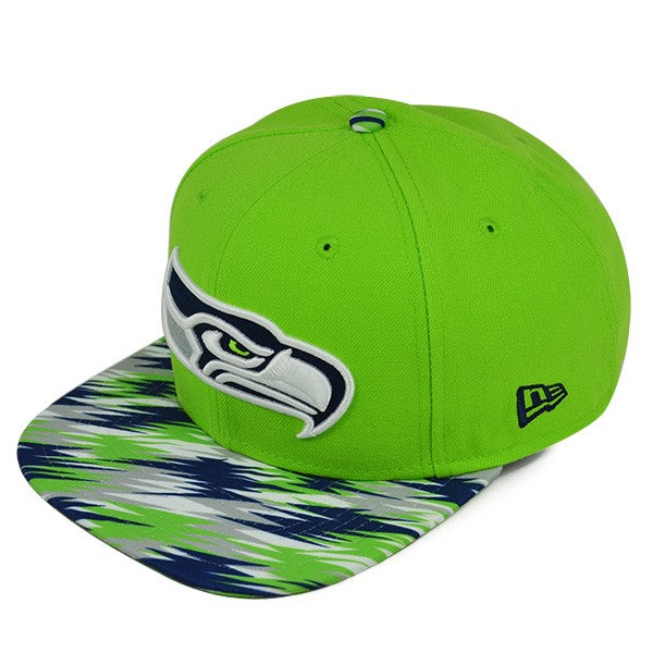 Seattle Seahawks PRINT PLAY ABSTRACT SNAPBACK 9Fifty New Era NFL Hat