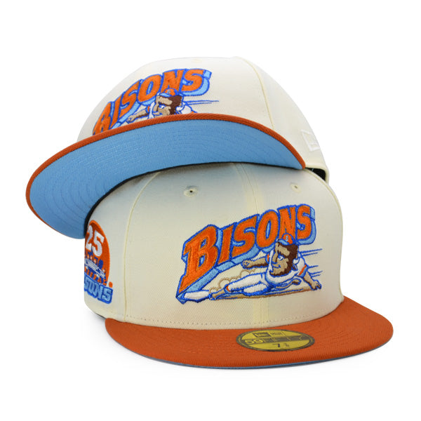 Buffalo Bisons 25th Anniversary Exclusive New Era 59Fifty Fitted Hat - Chrome/Rust