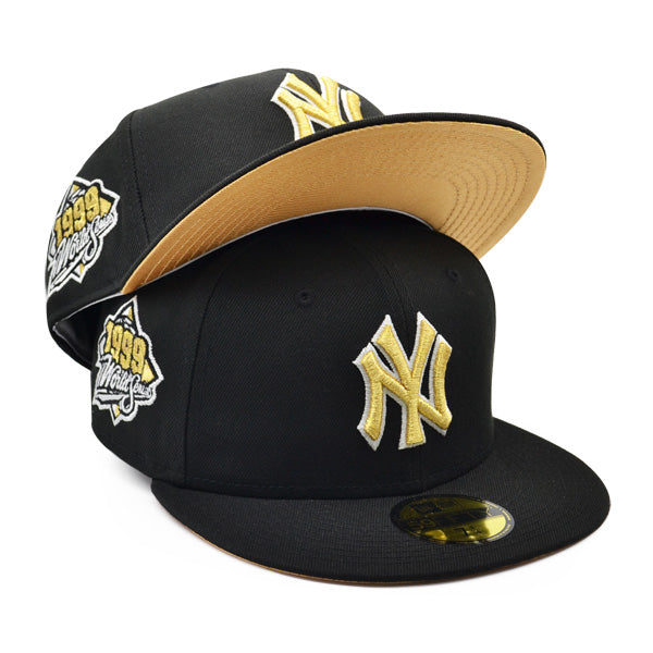 New York Yankees 1999 WORLD SERIES Exclusive New Era 59Fifty Fitted Hat – Black/Metallic Gold