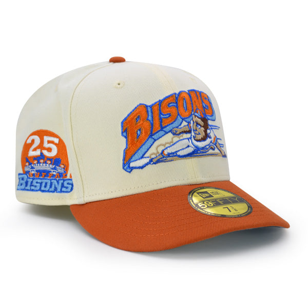 Bison Cap Buffalo Bisons 25th Anniversary Exclusive New Era 59Fifty Fitted Hat ...