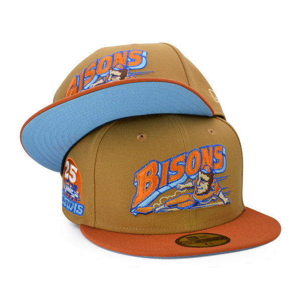 Buffalo Bisons 25th Anniversary Exclusive New Era 59Fifty Fitted Hat - Wheat/Rust