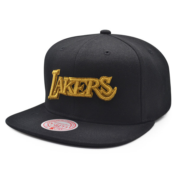 Los Angeles Lakers HWC Mitchell & Ness TRUE LUCK Snapback Hat - Black/Brick Gold