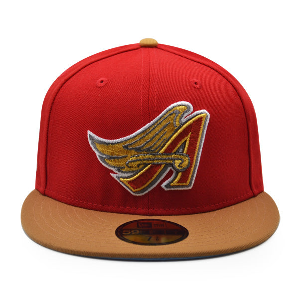 Anaheim Angels 50th Anniversary Exclusive New Era 59Fifty Fitted Hat – Red/Bronze