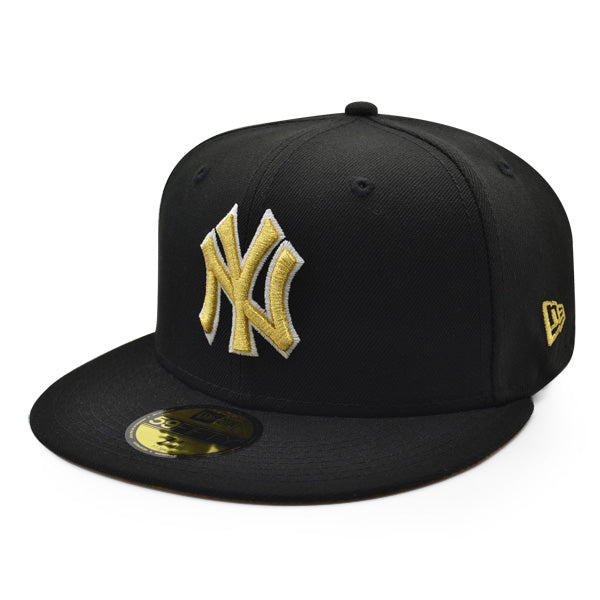 New York Yankees 1999 WORLD SERIES Exclusive New Era 59Fifty Fitted Hat – Black/Metallic Gold