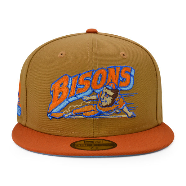 Buffalo Bisons 25th Anniversary Exclusive New Era 59Fifty Fitted Hat - Wheat/Rust