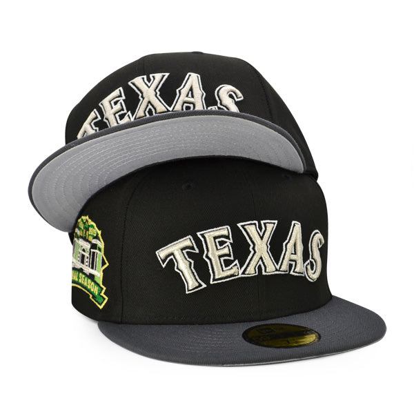 Texas Rangers 2019 FINAL SEASON Exclusive New Era 59Fifty Fitted Hat - Black/Graphite