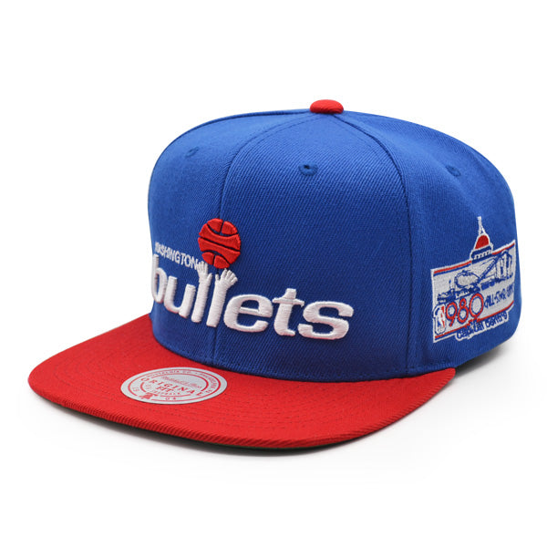 Washington Bullets 1980 NBA ALL-STAR GAME Exclusive Mitchell & Ness Snapback Hat - Royal/Red