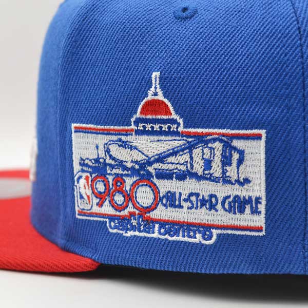 Washington Bullets 1980 NBA ALL-STAR GAME Exclusive Mitchell & Ness Snapback Hat - Royal/Red