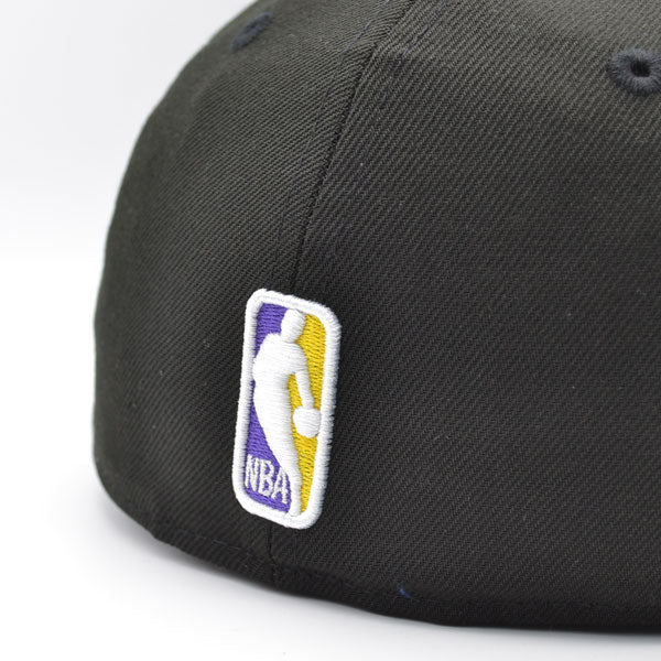 Los Angeles Lakers 2020 NBA WORLD CHAMPIONS Exclusive New Era 59Fifty Fitted Hat - Black/Purple/Yellow Bottom