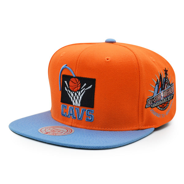 Cleveland Cavaliers 1997 NBA ALL-STAR GAME Exclusive Mitchell & Ness Snapback Hat - Orange/Sky