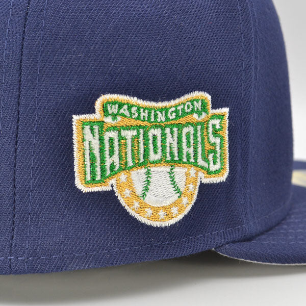 Washington Nationals ALTERNATE TEAM Side Patch Exclusive New Era 59Fifty Fitted Hat - Navy/Metallic Gold/Emerald