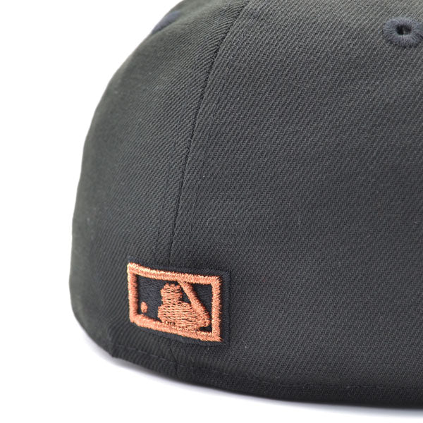 Washington Nationals DC CITY FLAG Exclusive New Era 59Fifty Fitted Hat - Black/Copper/Floral Bottom