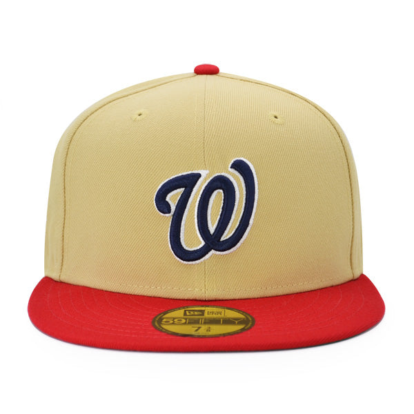 Washington Nationals NATIONAL LEAGUE CONFERENCE Exclusive New Era 59Fifty Fitted Hat  - Vegas Gold/Red/Green UV