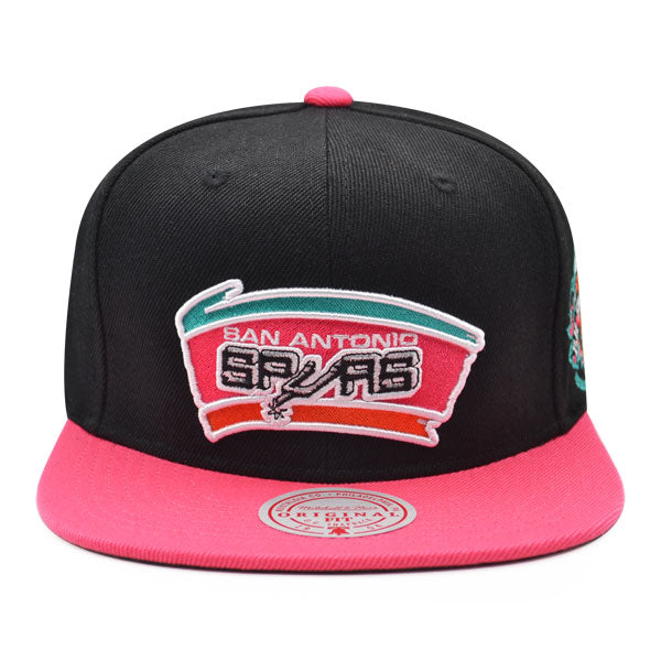 San Antonio Spurs 1996 NBA ALL-STAR GAME Exclusive Mitchell & Ness Snapback Hat - Black/Pink