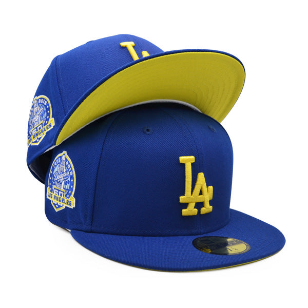 Los Angeles Dodgers 60th Anniversary Exclusive New Era 59Fifty Fitted Hat – Royal/MoonBeam