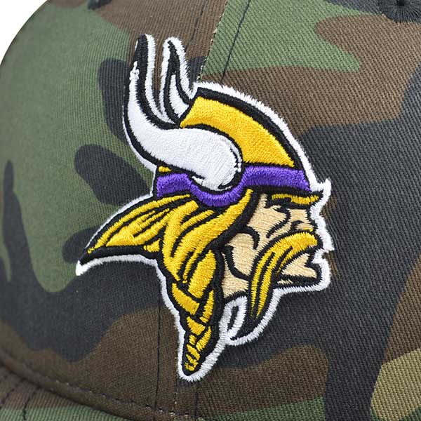 Minnesota Vikings New Era NFL Woodland Camo Snapback 9Fifty Hat
