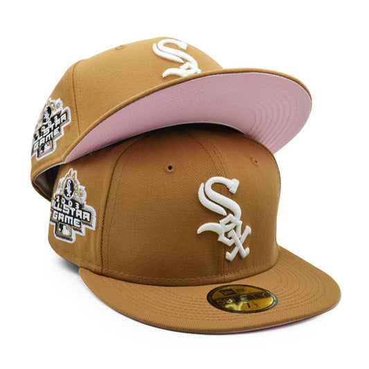 Chicago White Sox 2003 ALL-STAR GAME Exclusive New Era 59Fifty Fitted Hat –Wheat/Pink Bottom