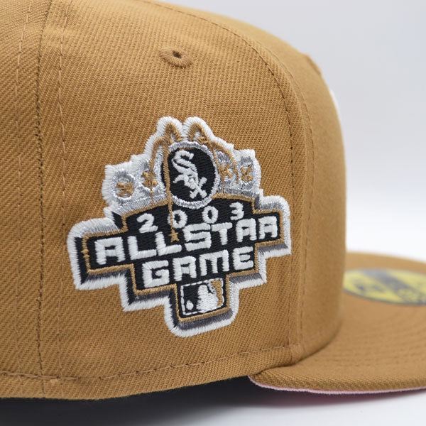 Chicago White Sox 2003 ALL-STAR GAME Exclusive New Era 59Fifty Fitted Hat –Wheat/Pink Bottom