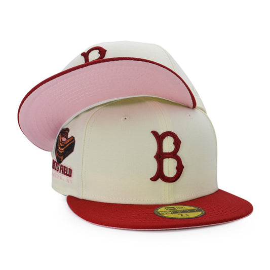 Brooklyn Dodgers EBBETS FIELD Exclusive New Era 59Fifty Fitted Hat  - Chrome/Pinot/Pink UV