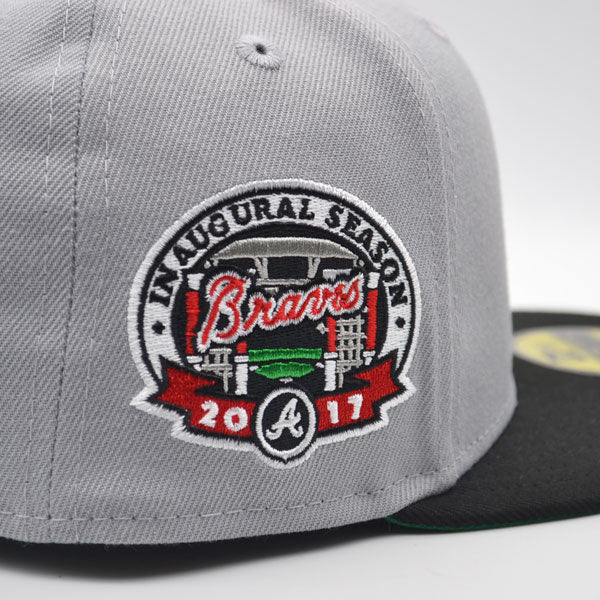 Atlanta Braves 2017 INAUGURAL SEASON Exclusive New Era 59Fifty Fitted Hat - Gray/Black