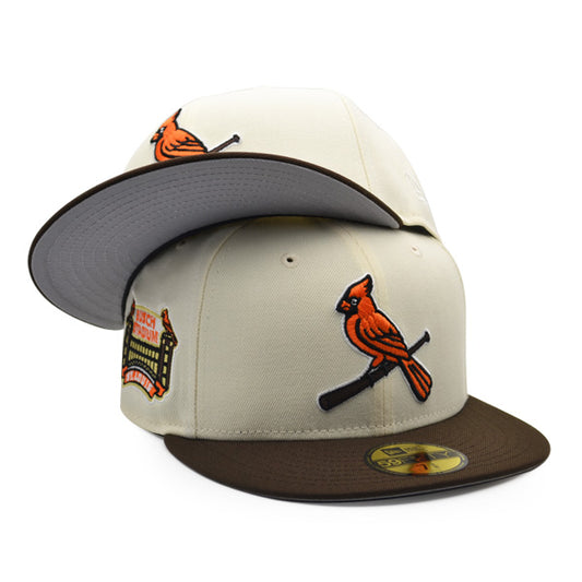 St.Louis Cardinals Busch Stadium Exclusive New Era 59Fifty Fitted Hat - Chrome/Orange/Brown