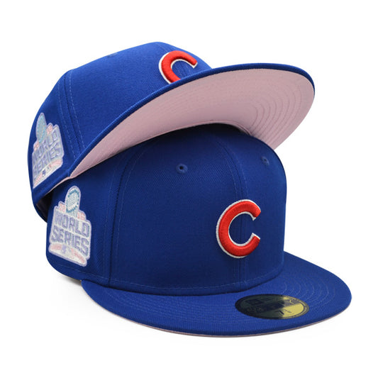 Chicago Cubs 2010 World Series New Era POP-ALOT 59Fifty Fitted Hat - Royal/Pink Bottom