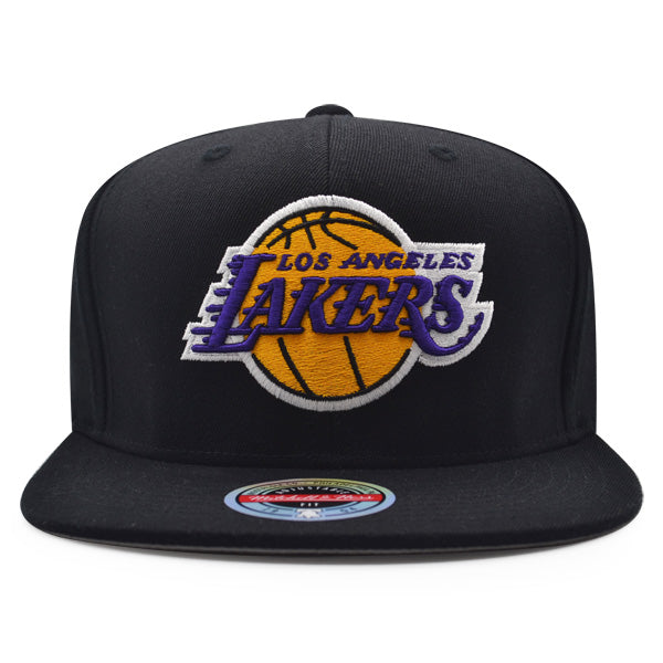 Los Angeles Lakers Mitchell & Ness DOWNTIME REDLINE Stretch Snapback Hat - Black/Yellow