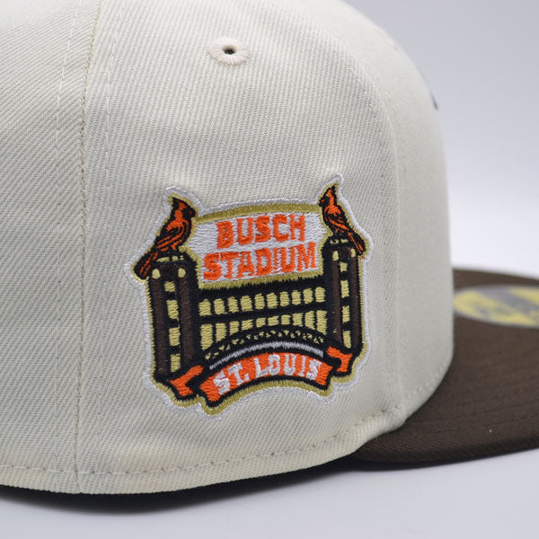 St.Louis Cardinals Busch Stadium Exclusive New Era 59Fifty Fitted Hat - Chrome/Orange/Brown