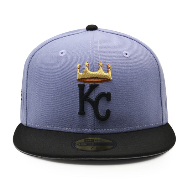 Kansas City Royals 50th Anniversary Exclusive New Era 59Fifty Fitted Hat - Lavender/Black