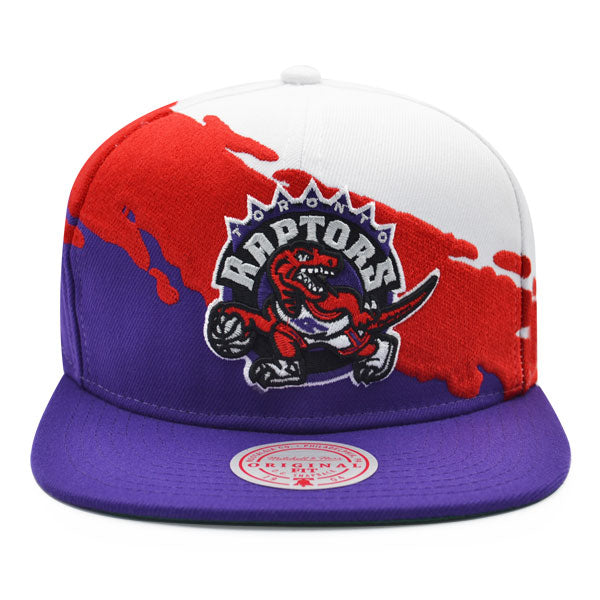 Toronto Raptors NBA Mitchell & Ness PAINTBRUSH Snapback Hat - Purple/Red