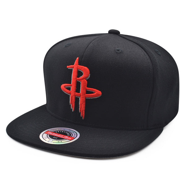 Houston Rockets Mitchell & Ness DOWNTIME REDLINE Stretch Snapback Hat - Black/Red