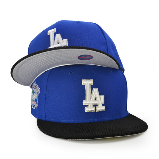 Los Angeles Dodgers 40th ANNIVERSARY Exclusive New Era 59Fifty CORD Fitted Hat – Royal/Black