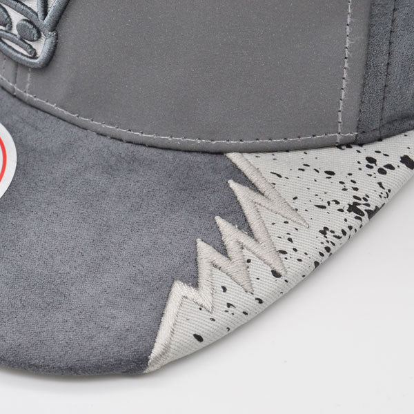 Chicago Bulls Exclusive Mitchell & Ness AIR JORDAN DAY 5 Snapback Hat - Reflective Gray/Graphite