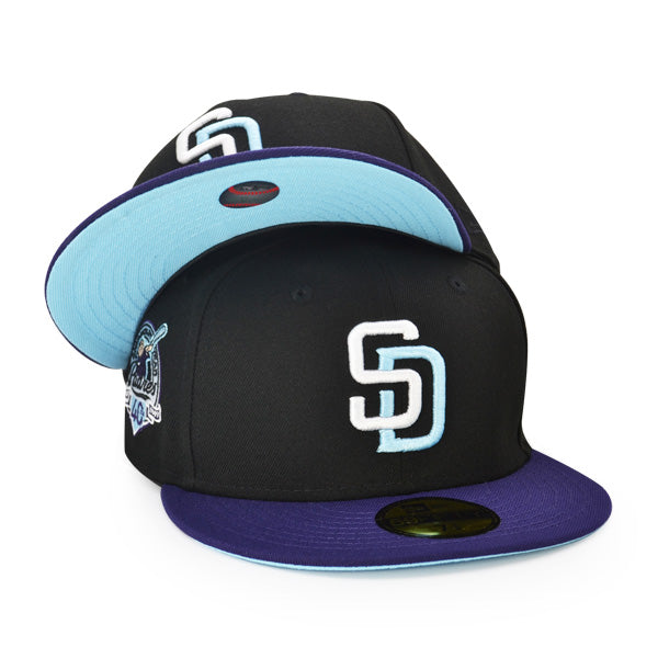 San Diego Padres 40th ANNIVERSARY Exclusive New Era 59Fifty Fitted Hat - Black/Purple