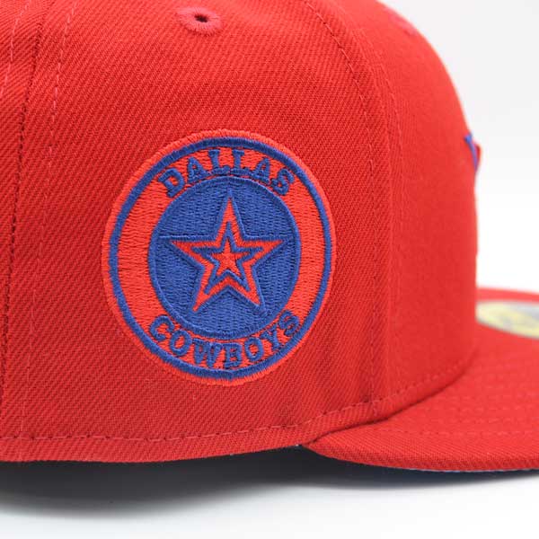Dallas Cowboys WILD SIDE Exclusive New Era 59Fifty Fitted Hat - Red/Royal/Sky Bottom