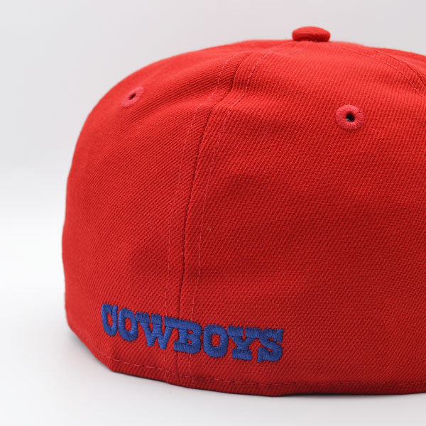 Dallas Cowboys WILD SIDE Exclusive New Era 59Fifty Fitted Hat - Red/Royal/Sky Bottom