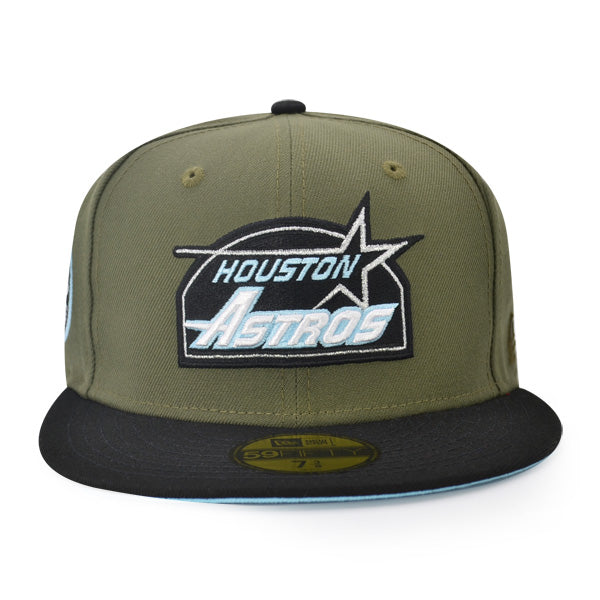 Houston Astros 45 Years Exclusive New Era 59Fifty Fitted Hat- Olive/Blk