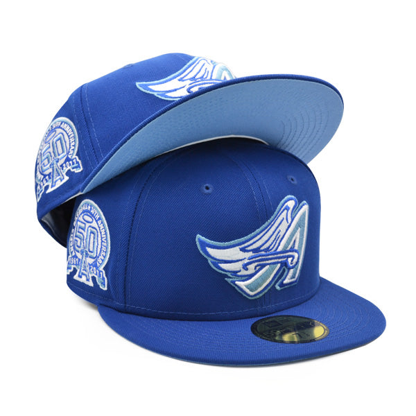 Anaheim Angels 50TH Anniversary Exclusive New Era 59Fifty Fitted Hat – Royal/Sky