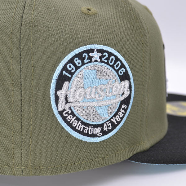 Houston Astros 45 Years Exclusive New Era 59Fifty Fitted Hat- Olive/Blk