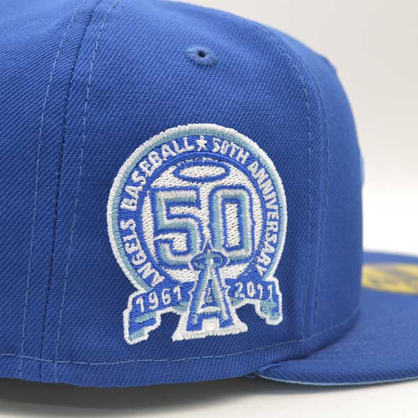 Anaheim Angels 50TH Anniversary Exclusive New Era 59Fifty Fitted Hat – Royal/Sky