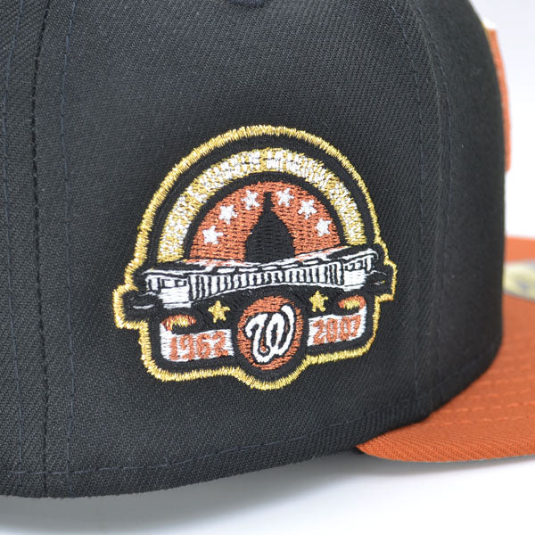 Washington Nationals RFK 45 Years Exclusive New Era 59Fifty Fitted Hat - Black/Rust Orange